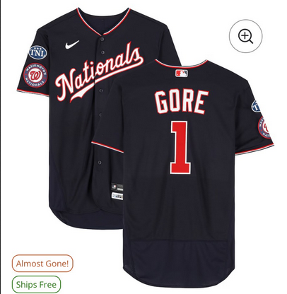Men Washington Nationals #1 Gore blue Nike jersey->los angeles dodgers->MLB Jersey